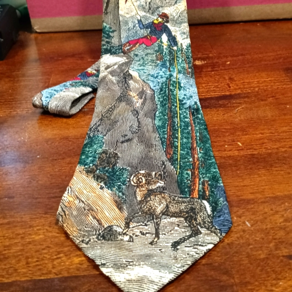 Cliff Climber Necktie Americana Series Tango By Max Raab